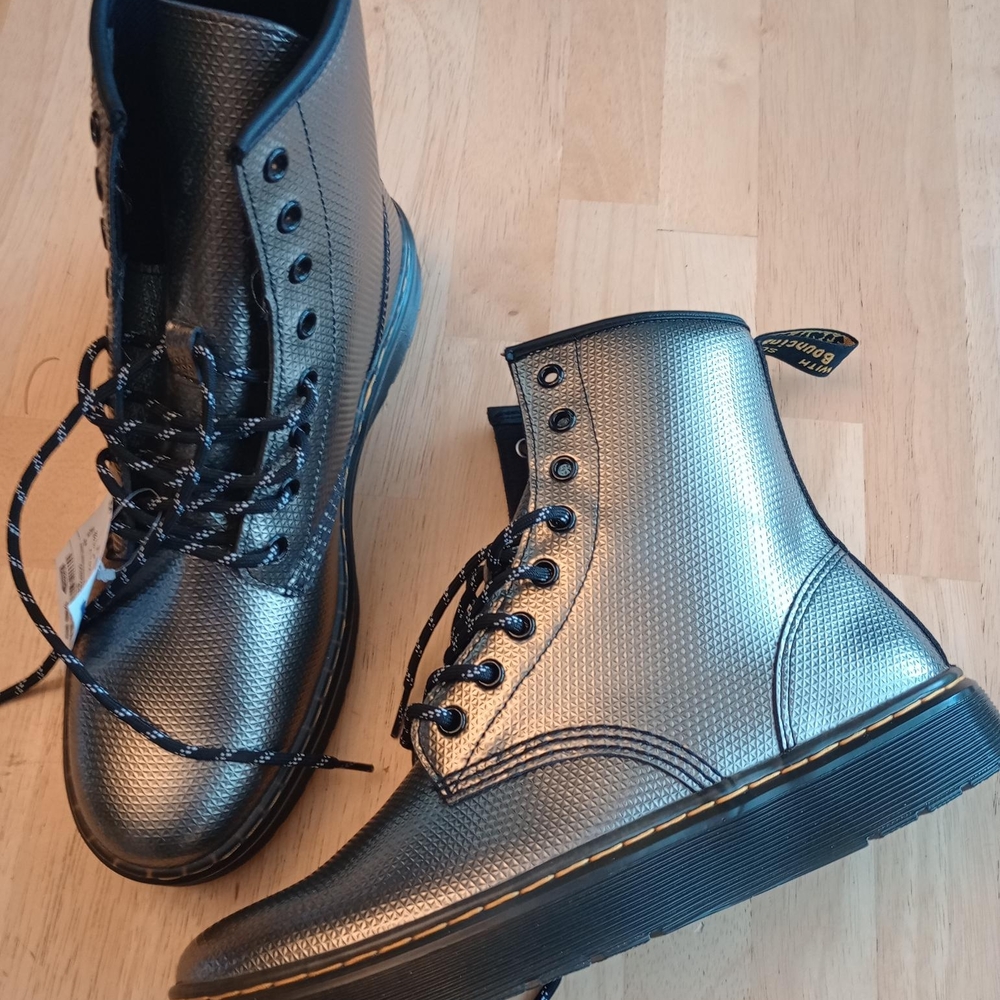 Dr. Martens Grey Combat Boots